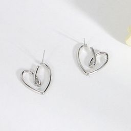 Krelin Heart Shaped Studs Earrings-image-10