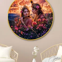 Livin'luxe Pink & Yellow 1 Piece Wood Religious Wall Paintings-picture-30