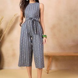 THAWARJI Printed Capri Jumpsuit-picture-25