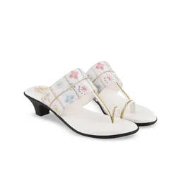 Shoetopia Embellished Kitten Sandals-18