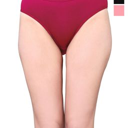 Exotica Lingerie Pack Of 3 Cotton Bikini Briefs EX RIYA-PACK OF 3-RANI RED BLACK-M-picture-37