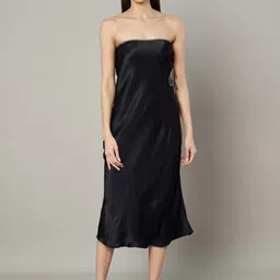 Amagyaa Satin A-Line Midi Dress-image-60