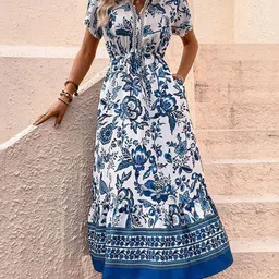 Routes by All About You Floral Print A-Line Midi Dress-image-92