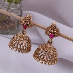 SOLIBELLE Contemporary Jhumkas Earrings-picture-4