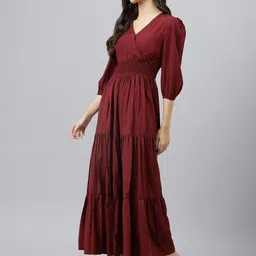 Raiyani Fashion V-Neck Tiered Maxi Dress-picture-16
