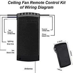 Blackt Electrotech (BT161F) 3speed Remote Control Switch Kit For Ceiling Fan With Speed Regulator Smart Switch image 3