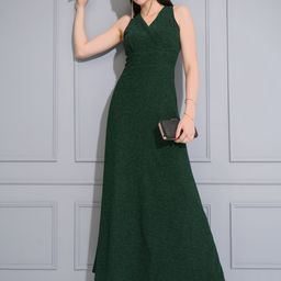 tokyo talkies Women Maxi Green Full Length Dress-picture-7