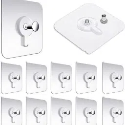 Self Adhesive Nail Hook for Hanging Photo Frame, Home and Bathroom Accessories Hook 10-12