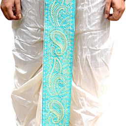 GOURI COLLECTIONS Ready To Wear Pant System MARWADI EMBROIDERED Embellished Men Dhoti-image-79