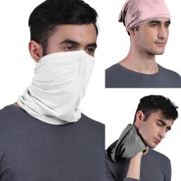 Unisex Anti Microbial Super Soft & Comfort Fit, Breathable Multipurpose Headband, Face Mask for Dust Protection Men Solid Bandana-image-64