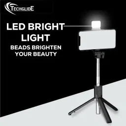 TECHGLIDE Bluetooth Selfie Stick for Mobile Phone with LED Light Bluetooth Selfie Stick image 2