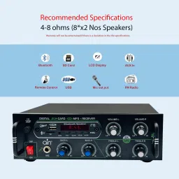 ain Amplifier Bluetooth/MIC Input/USB/SD Card Slot/FM Radio/AUX Input/amplifier dj 160 W AV Power Amplifier image 3