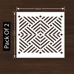 Jazzika Painting for Wall Stencils (Size:- 24X22 Inch) “Illusion Allover” DIY Reusable Painting Design Suitable for (ARNJ 24003) Bedroom, Drawing Room, Living Room Wall Stencil-45