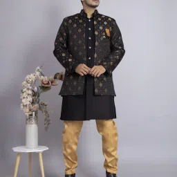 Brand Boy Self Design Sherwani-23