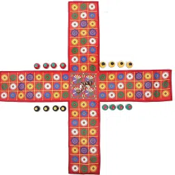 Traditional Chausar Chopad parcheesi Pachisi Pagade Thayam Ludo Chopat Chaupad Chaupar Aksha Kreeda Dayakattam Chokkattan Parch Chausar Mahabharata Board Game Accessories-image-48