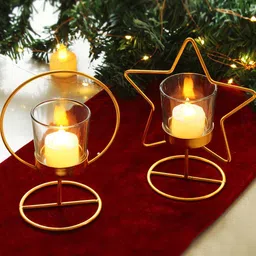 TIED RIBBONS Set Of 2 Gold-Toned Christmas Decor-27
