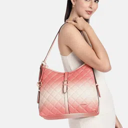 Allen Solly Colourblocked Structured Quilted Hobo Bag-96