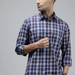 ColorPlus Tailored Fit Checked Pure Cotton Casual Shirt-picture-37
