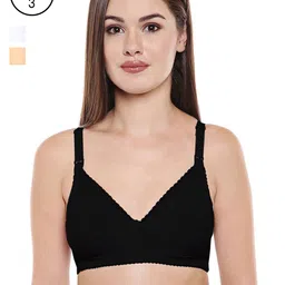 Bodycare Women Pack of 3 Solid T-shirt Bra E1523BSW-10