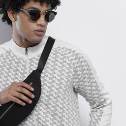 The Indian Garage Co Men White Printed Sweatshirt-image-96