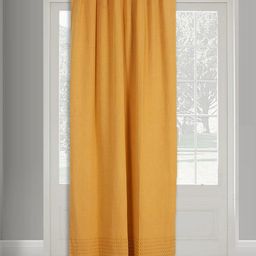 Fabindia Natali Mustard Striped Cotton Window Curtain-0