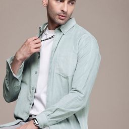 FCUK Men Premium Slim Fit Opaque Striped Casual Shirt-image-48