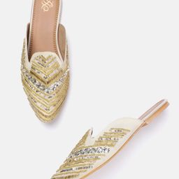 House of Pataudi Women Beads Embellished Ethnic Mules-picture-21