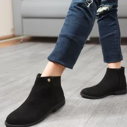 Carlton London Women Casual Block-Heeled Winter Boots-image-31