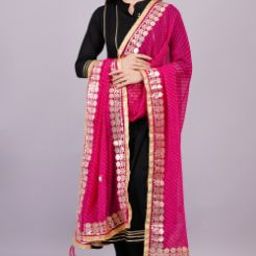 JC4U Striped Gotta Patti Kurta With Trousers & Dupatta-picture-18
