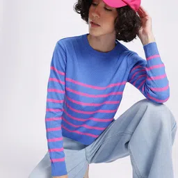 glitchez Elevated Essentials Striped Acrylic Pullover-image-17