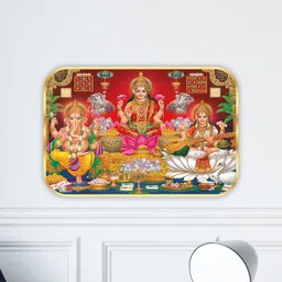 SAF Red & Yellow 1 Piece Wood Religious Wall Paintings-picture-10