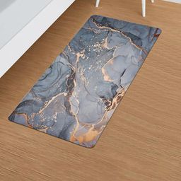 Kuber Industries Grey Abstract Printed Bed Side Runner image 3