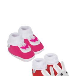 NESKA MODA 0 To 6 Months Set of 2 Pair Newborn Baby Unisex Soft Skin-Friendly Cotton Rabbit Booties-15