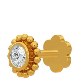 Kisna Diamond & Gold Jewellery 14k Gold & Diamond Gracelynn Nosepin for Women-image-32