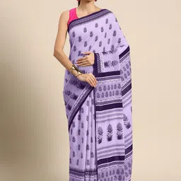 BUTA BUTI Ethnic Motifs Printed Pure Cotton Saree-image-92
