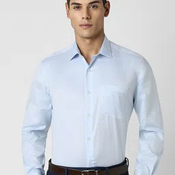 Van Heusen Men Spread Collar Micro Ditsy Printed Cotton Formal Shirt-image-29