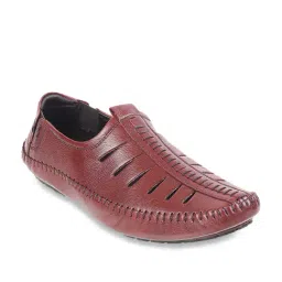 Metro Men's Maroon Fisherman Sandals-picture-12