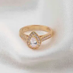 Praavy Drop of a Water 92.5 Sterling Silver Ring for Women-image-79