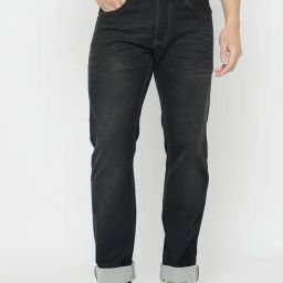 Duke Black Blended Regular Fit Washed Jeans-picture-33