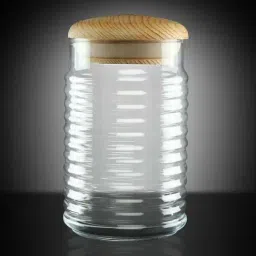 Pasabahce 'Babylon Transparent & Brown Glass Jar With Lid (1.12 L) - Set of 2-33