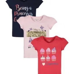 Plum Tree Kids Multicolour Cotton Printed T-Shirts-image-4