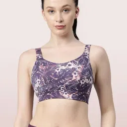 Enamor Purple Printed Padded Bra-33