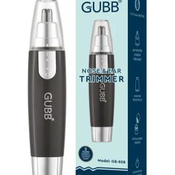 GUBB Black-Silver Cordless Nose & Ear Trimmer, High Performance Stainless Steel Blades-image-48