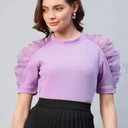 Marie Claire Purple A-Line Top-image-90