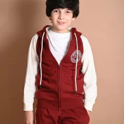 LilPicks Kids Maroon Printed Full Sleeves Sweatshirt-image-54