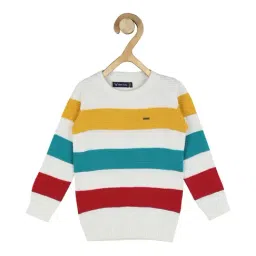 Allen Solly Kids Multicolor Self Design Full Sleeves Sweater-image-102