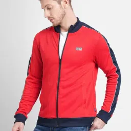 Jack & Jones Mars Red Regular Fit Striped Jacket-image-11