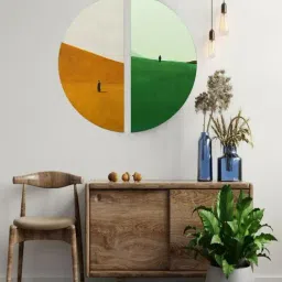 The Art House Abstract Multicolor Canvas Painting-image-67