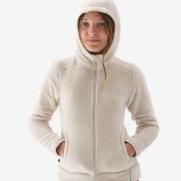 Quechua by Decathlon Kids Off White Hiking Fleece Jacket-image-49