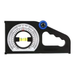 A&S TOOLSHOP Multifunctional Protractor Angle Finder Depth Measurement Bubble level Display Magnetic 25 cm Length Black, AS-02-35
